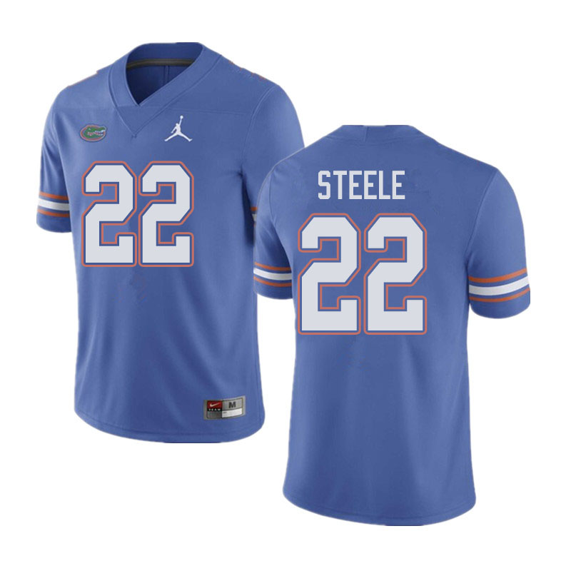 Jordan Brand Men #22 Chris Steele Florida Gators College Football Jerseys Sale-Blue - Click Image to Close